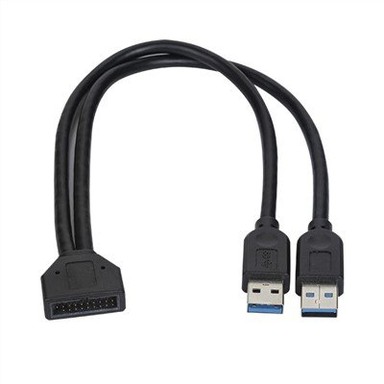 Duales USB 3.0 AM-auf-19-Pin-Kabel für Motherboard