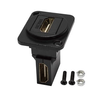 Rechtwinkliger HDMI-Einbauadapter Buchse auf Buchse Konverter