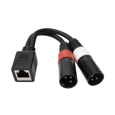 RJ45-Buchse auf Dual-XLR-Stecker-Audiokabel